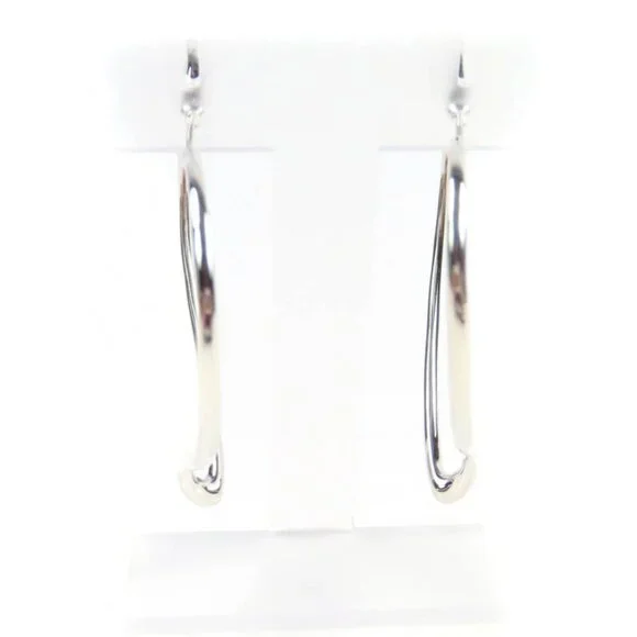 Tiffany & Co Elsa Peretti Open Heart Hoop Earrings Large AG 925